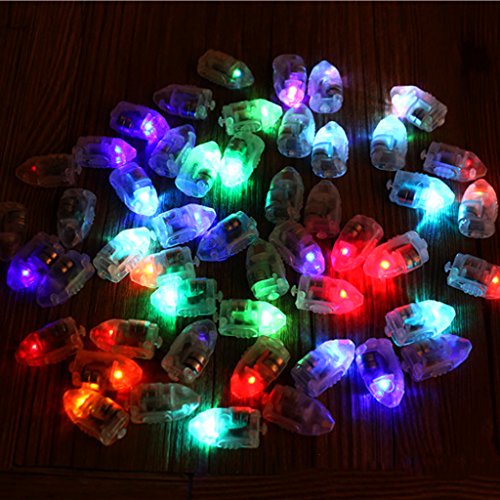 Generic 50Pcs Kugel-Form LED Luftballon Ballon Lampen Geburtstags Party Dekor Licht – Bunt - 7