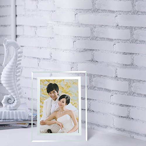 Giftgarden 13×18 Glas Bilderrahmen für Hochzeit Dekoration Glasrahmen - 6