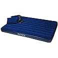 Intex Polyvinyl Chloride (PVC) Classic Downy Airbed Set with 2 Pillows and Double Quick Hand Pump, Queen - Multicolor