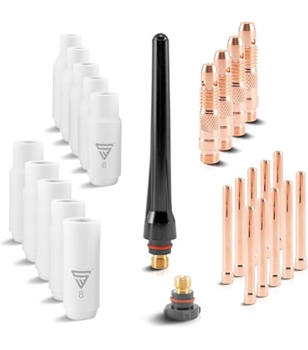 STAHLWERK Wolframelektroden Set 1,6 Mm - 10 Stück In Gold, Grau, Pink, Weiß, Grün Für WIG Schweißen, Langlebig & Thoriumfrei
