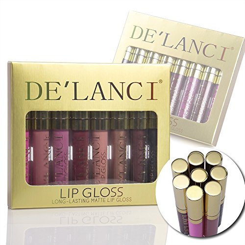 DE’LANCI Metallic Matt Flüssig Lippenstift Lip Gloss Wasserdicht Langlebig Lip Kit 8Pcs / Set - 2