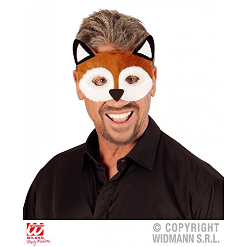 Augenmaske / Maske / Gesichtsmaske plüschiger Fuchs ( Fuchskostüm / Tierkostüm Zubehör ) - 4