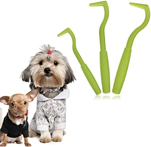 Tick Remover Removal Hook Tool, Tick Tweezers Remove Ticks for Dog Cat Horse Man, Set of 3