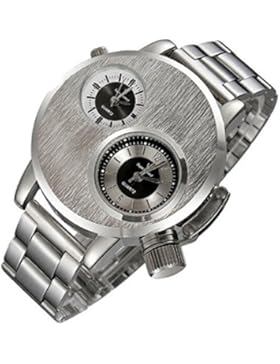 Amcool Herren Armbanduhr,Luxus Multifunktions Militär Sport Quarz Analog Stainless Steel Wrist Watch