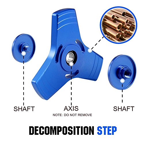 Fidget Hand Spinner, Samione Fidget Hand Spinner Fidget Toys Hand Spinner Finger Spielzeug für Kinder und Erwachsene Spielzeug Geschenke (Blau) - 3