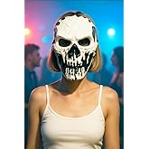 Beys&uuml;s Cadılar Bayramı Halloween Dark Fang Maske Siyah Beyaz