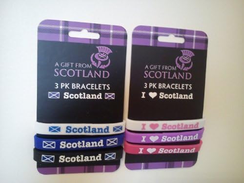 SCOTTISH RUBBER BRACELETS WRISTBANDS