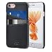 Produktbild OCASE iPhone 7 Hülle iPhone 8 Handyhülle, Leder Schutztasche Klappetui Brieftasche Handyhülle - [Kostenlose Schutzfolie eingeschlossen] [Kartenfächer] [Standfunktion] Für Apple iPhone 7/8 (Schwarz-2)