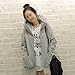 TOOGOO(R) Winter Women Full Zip Hoodie Varsity Hoody Hooded Coat - Gray Size XL
