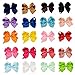 Ambielly 20Pcs Baby Girl Headbands Grosgrain Ribbon 6" Large Boutique Hair Bows Alligator Clips For Teens Kids (20 Solid Colors 6")