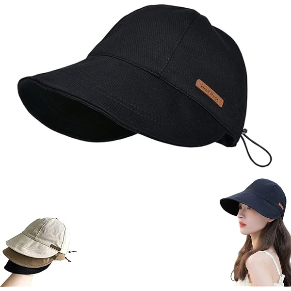 Chapeau de Soleile Femme Chapeau d'Eté Large Borde Respirante Casquette de Visière Protection Viasge et Cou Protection Solaire Anti-UV Capeline Pliable pour Plage Voyage Vacances Pêche Camping Piscine