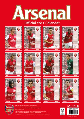 Official Arsenal FC A3 Calendar 2012