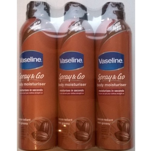 Vaseline Spray & Go Body Moisturiser Cocoa Radiant - 3 x 190ml
