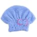 Molie Womens Microfiber Hair Drying Towel Quickly Dry Hair Hat Hair Turban Wrap Blue