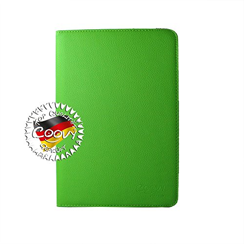 COOVY® 360° ROTATION COVER FÜR SAMSUNG GALAXY NOTE 10.1 GT-N8000 GT-N8010 GT-N8020 SMART HÜLLE TASCHE ETUI CASE SCHUTZ STÄNDER Farbe grün - 6