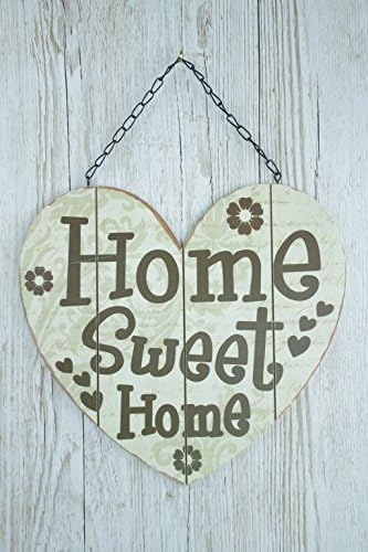 Shabby Chic Heart Plaque Home Sweet Home Large SG1907B