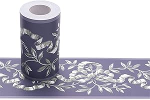 RAILONCH 10CM x 10M Tapete PVC Bordüre Selbstklebend Wandbordüre Klebefolie Küche Fensterbank Folie Tapeten Badezimmer Dekoration Bordüren (B)