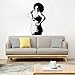Produktbild jiuyaomai Afrikanische Sänger Wandaufkleber Music Club Vinyl Wand Fenster Poster Abnehmbare Schöne Dame Sänger Wandtattoo Wohnkultur lila 42x78 cm