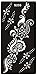 STENCILS TEMPLATES TATTOO Mehndi Stencill Henna Designs S235 - single use - suitable for Henna Tattoo Glitter Tattoo and Airbrush Tattoo