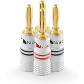 Nakamichi 24K Gold Plated Banana Plug 12-18 AWG Size 4mm for Speakers Amplifier Hi-Fi AV Receiver Stereo Home Theater Audio C