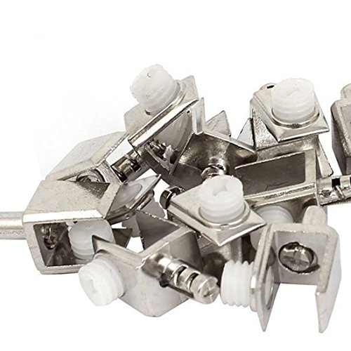 Glas-Clip – TOOGOO(R)6mm-8mm Dicke einstellbare Schraube Zink-Legierung Glas Clip Klemme 12 Stueck „ - 3