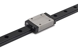 Iverntech 400mm Black Linear Rail Guide MGN12H Bearing Steel Sliding Guideway with MGN12 Stainless Steel Black Carriage Block for Ender 3, Corexy, Tronxy 3D Printers Upgrades and CNC Machine
