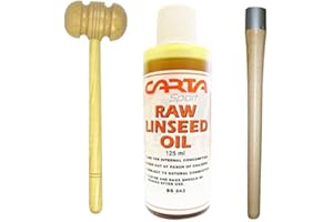 VIPER Cricket Bat Mallet Knocking Wood 2 Sides Handle Cone Wooden Grip Applicator Bat Raw Linseed Oil