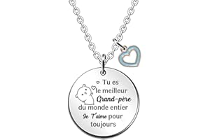 HZBLAZ Femmes Pendentif Colliers Maman Tante Mamie Nounou Parrain Cadeaux De Noël Apprécier Fête Des Mères Retraite Appréciation Souvenir Papa Papy Parrain Oncle Charme Bijoux Fête Pères