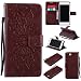 Produktbild Nancen Tasche Hülle für,Apple iPhone 7 Plus Hülle,Apple iPhone 7 Plus (5,5 Zoll) Leder Wallet Tasche Brieftasche Schutzhülle, Nancen Prägung Sonnenblume Muster PU Leder Handytasche im Bookstyle Stand Funktion Kartenfächer Magnet Etui Schale