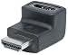 Produktbild Manhattan 353502 HDMI-Adapter gewinkelt (HDMI A-Buchse auf A-Stecker 90 Grad nach oben) schwarz