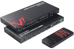 AV Access Professional 4x2 4K@60Hz HDMI 2.0 Matrix Switch, HDR10 & 3D -effekt, ARC/CEC, 4K till 1080P nedskalning, SPDIF 5.1C
