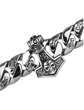 etNox by ECHT - Thor's Hammer - schweres Panzerarmband - 23 mm breit - Edelstahl