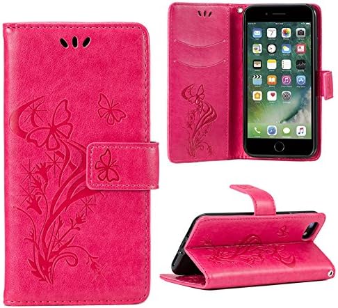 Rockwey®Cubot x18 Plus shell retro luxury PU leather wallet phone cover-Rose Red