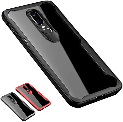 Shanlove Oneplus 6 Phone Case, Ultra-Thin Impact Resistant Flexible Soft Transparent TPU Case Cover HD Transparent Anti-Scratch Protective Bumper Shell for Oneplus 6,Black
