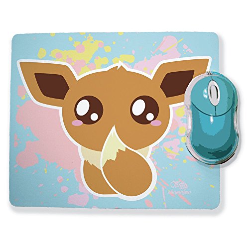 Mauspad Evoli Pokemon Chibi, Kawaii und Pastell by Fluffy chamalow – hergestellt in Frankreich – chamalow Shop