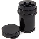 EFOTECH GRINDER Par&ccedil;alayıcı PLASTİK baharat &ouml;ğ&uuml;t&uuml;c&uuml; herb spice 4 katmanlı (58MM-SIYAH)