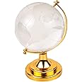 numeroastro Vastu | Feng Shui Crystal Globe With Golden Stand For Vastu & Feng Shui (Small) (6 Cms) (1 Pc)