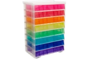 REALLY USEFUL BOX Really Useful Storage Drawer Unit 8 x 0.9 Litre Rainbow