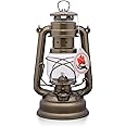 Feuerhand 276 Outdoor Hurricane Oil Lantern - German-Made Since 1893, Paraffin Lamp with Galvanized Steel, 300ml Tank, 20 Hour Burn Time, Safe for Hanging or Table Use, Kerosene Camping Light, Bronze