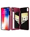 Produktbild iPhone X Spiegel Wallet Schutzhülle für Frauen – spessn eingefasst Spiegel Rückseite Bezug mit 3 BANK Card Slot Schutzhülle Hard Case mit HD Bildschirm Schutzfolie für Apple iPhone X iPhone 10, Polycarbonat, rose, Apple iPhone X 2017