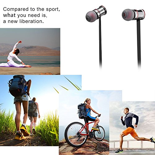 Ecandy Deporte Bluetooth 4 0 Auricular cancelaci  n de ruido Correr Llamando auriculares S3020 ISSC 2020 V4 1 Soporte manos libres para iPhone 6 6   3G 3GS 4 4S 5 5C 5S iPad 2  iPad 3 Ipad 4  Ipad Mini  iPod touch Samsung Galaxy S3 i9300 S4 i9600 9500 Nota 2 Nota 3 Nota 4 HTC Blackberry   gris negro 