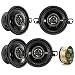Car Speaker Package Of 4x Kicker 43CSC354 180-Watt 3.5" Inch CS Series 2-Way Black Coaxial Speakers - Bundle Combo With Enrock 50 Foot 14 Gauge Speaker Wire RS.15589.00