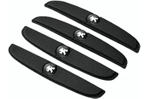 GRFIT Car Door Edge Protector for Peugeot 206/207/308/408/508 RCZ 208 3008 2008 4008, Car Door Protectors Edge Guards for Protection against Scratches, 4 Pcs,Black