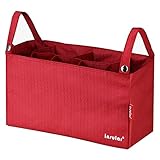 Gosear 7-Slot Große Kapazität Multifunktionale Baby Kinderwagen Kinderwagen Cup Flasche Spielzeug Tuch hängen wasserdichte Tasche Halter Organizer Tasche Rote