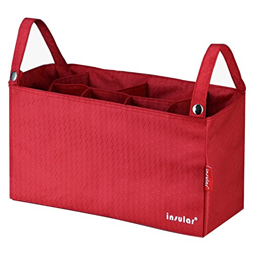 Preisvergleich Produktbild Gosear 7-Slot Große Kapazität Multifunktionale Baby Kinderwagen Kinderwagen Cup Flasche Spielzeug Tuch hängen wasserdichte Tasche Halter Organizer Tasche Rote