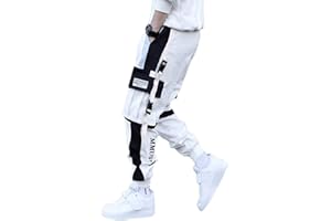 Onsoyours Pantalones Deportivos Hombre Jogging Pantalones con Bolsillos Largos Pantalón Cargo Casuales Moda Elástica Ajustable Carga Pantalones