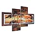 Produktbild Bilderdepot24 "African Savannah M1 handgemaltes Leinwandbild 120x80cm 4 teilig 438