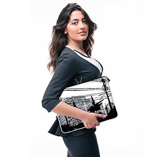 DIGITTRADE LS124-15 Notebook Sleeve 39,1cm 15,4 Zoll Laptoptasche CityLife Neopren Schutzhuelle bis 39,6cm 15,6 Zoll wasserabweisend Anti Shock System Protection Case Neoprene - 3