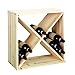 Produktbild Weinregal / Flaschenregal System CUBE 52, Modul „X“ für 28 Fl., Holz Kiefer natur, stapelbar / erweiterbar – H 52 x B 52 x T 25 cm