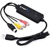 V.TOP VHS to Digital Converter Video Capture Card Device - VHS to DVD Converter Video Grabber - Transfer VHS to PC,Mac,iMac with RCA Cable
